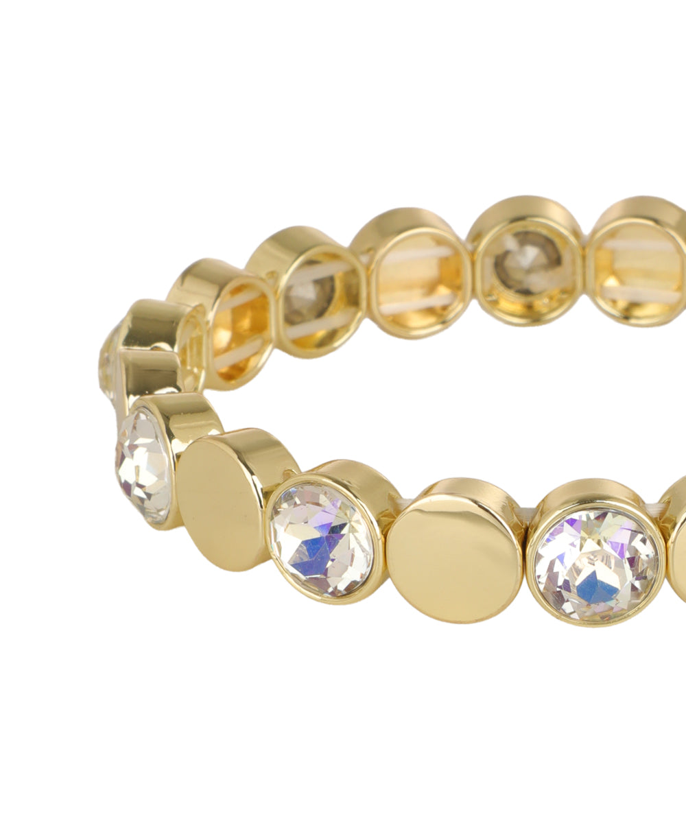 Flexible circular bracelet with a repeating round design