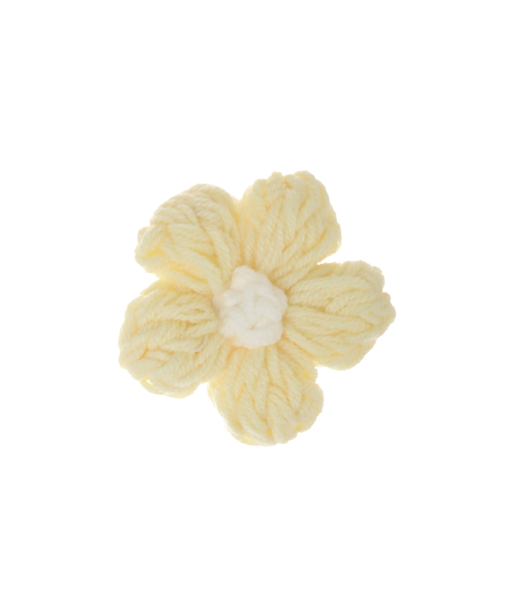 Five-Petal Knitted Floral Hair Clip Accessory | Stylika