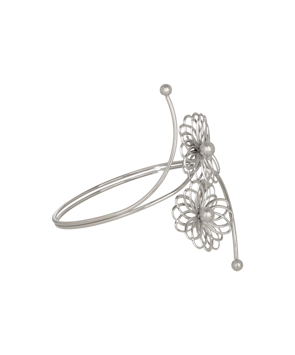 Geometric Floral Motif Arm Cuff | Stylika