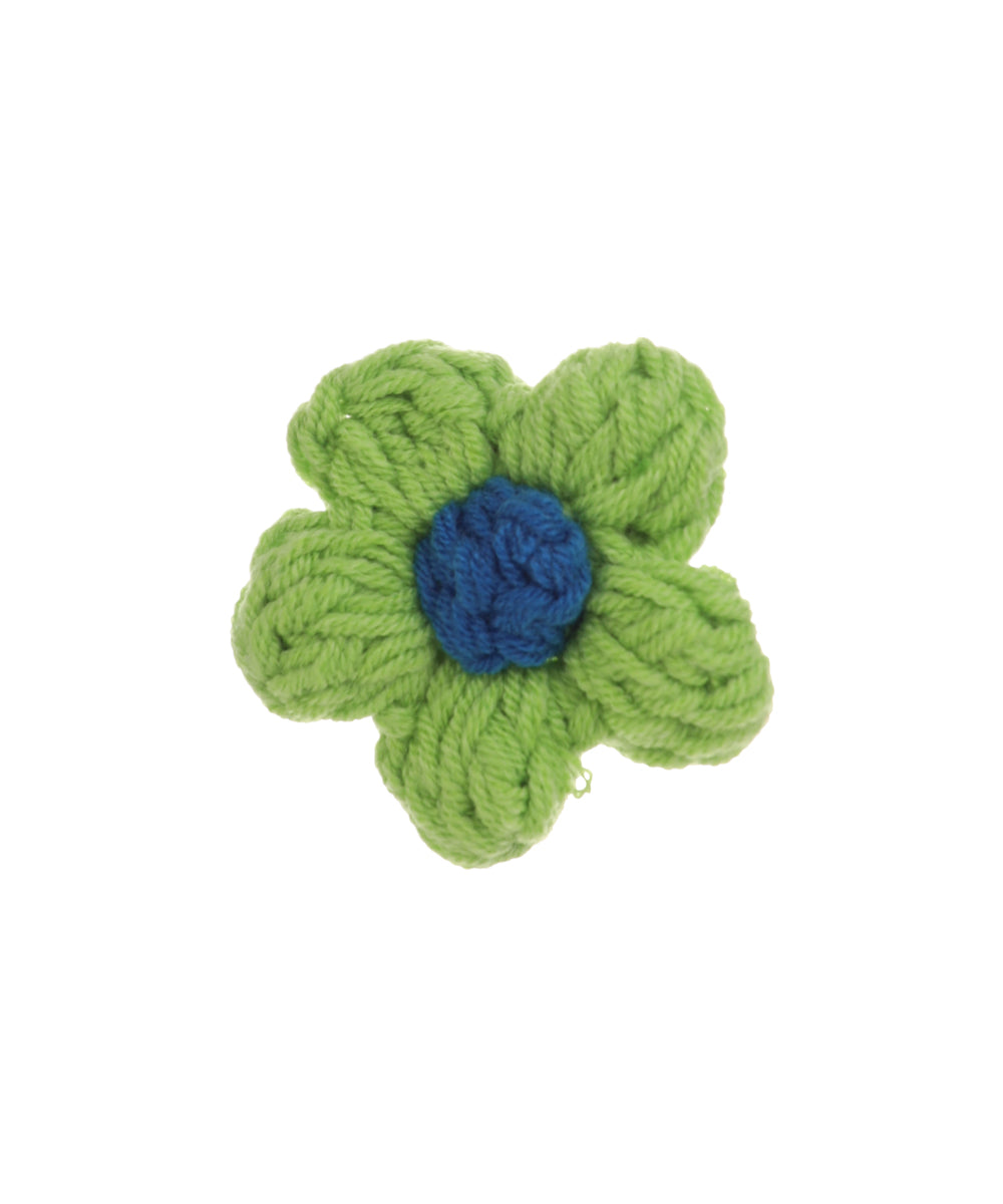 Five-Petal Knitted Floral Hair Clip Accessory | Stylika