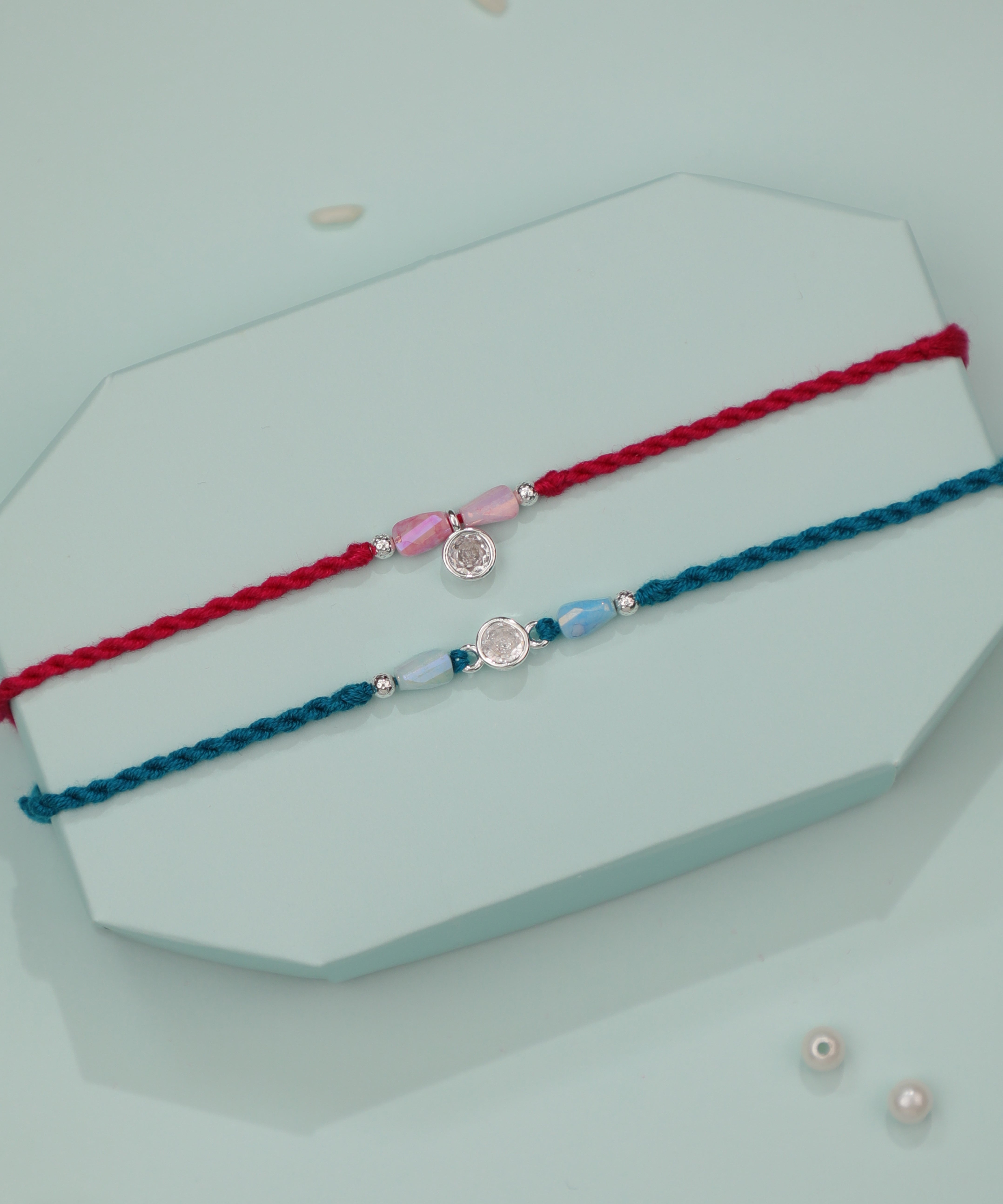 Minimal Braided Charm Rakhi Set | Stylika