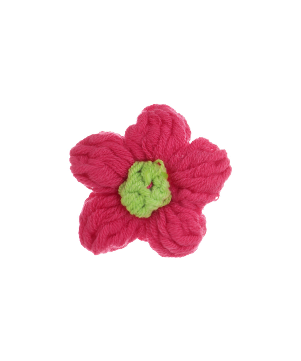 Five-Petal Knitted Floral Hair Clip Accessory | Stylika