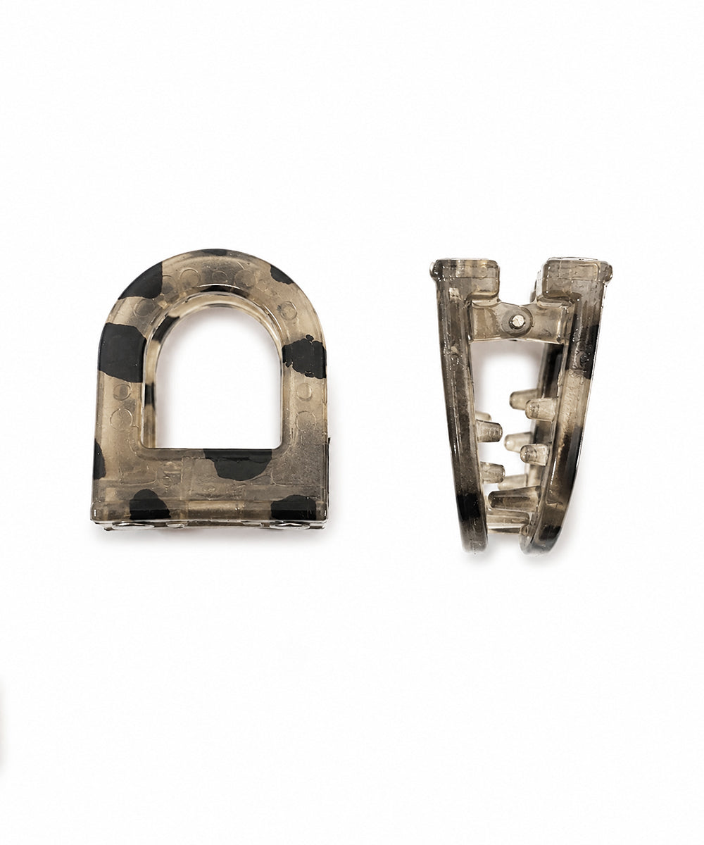 Charcoal D-shaped Magnetic Hair Clip | Stylika