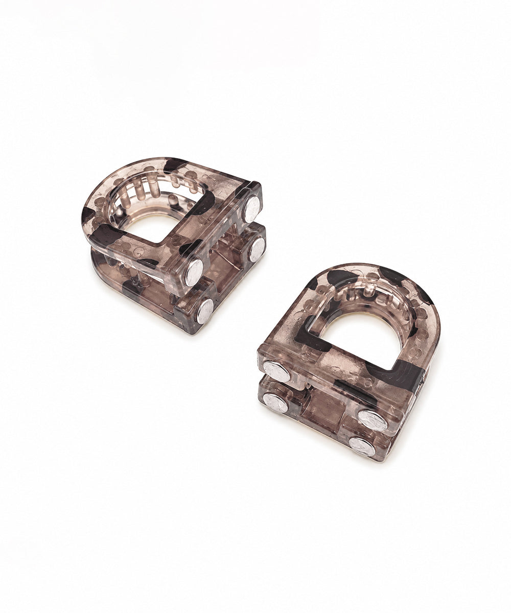Smokey D-shaped Magnetic Hair Clip | Stylika