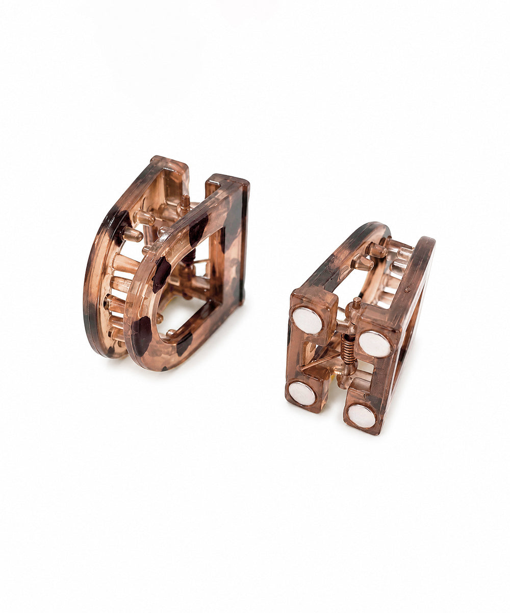 Dusty Rose D-shaped Magnetic Hair Clip | Stylika