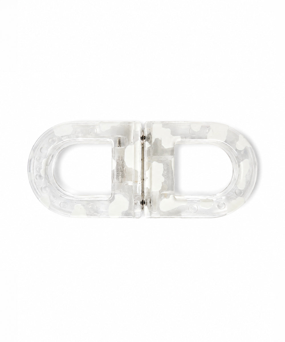 White D-shaped Magnetic Hair Clip | Stylika