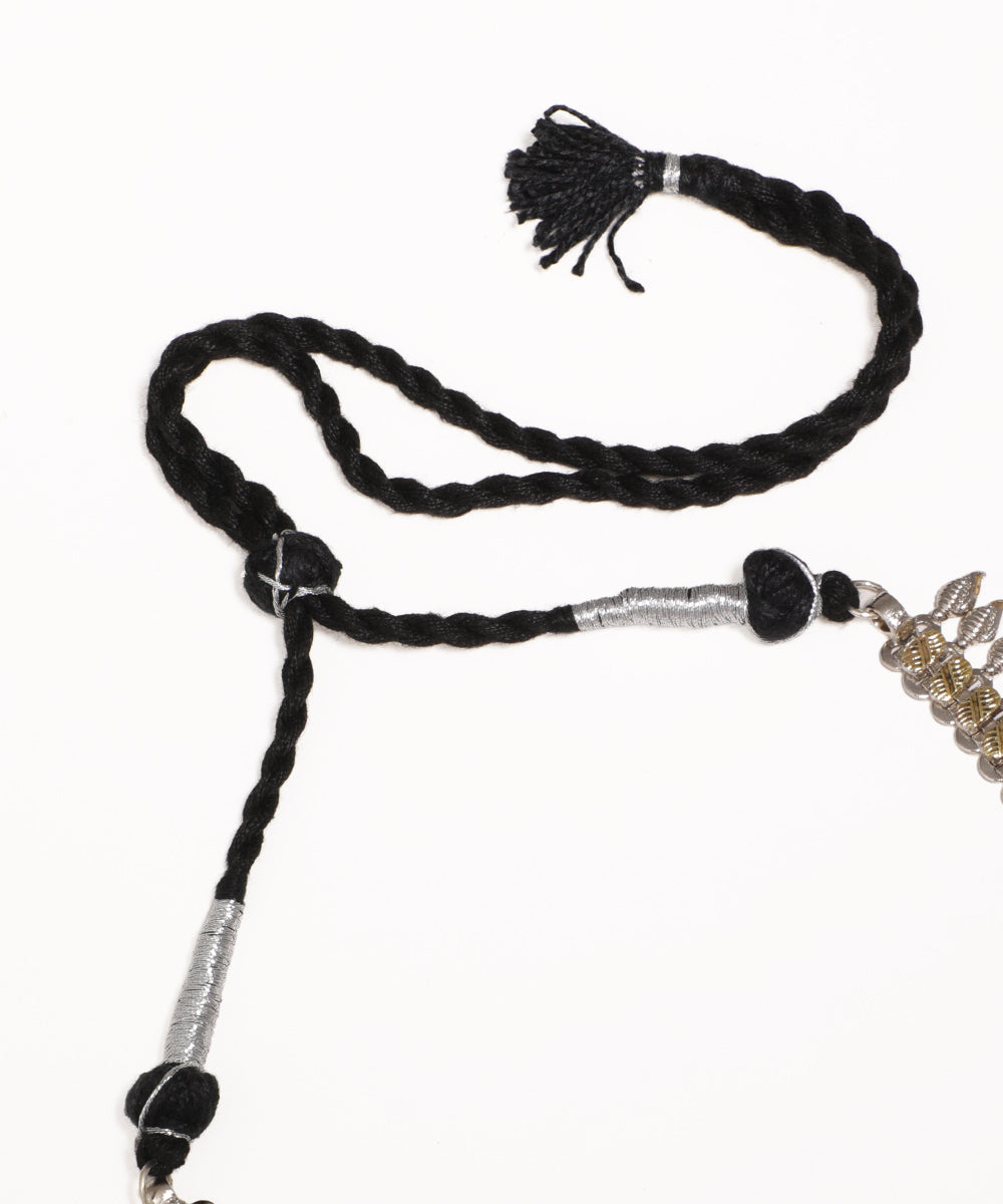 Oxidised Leaf Motif Necklace with Matching Earrings | Stylika
