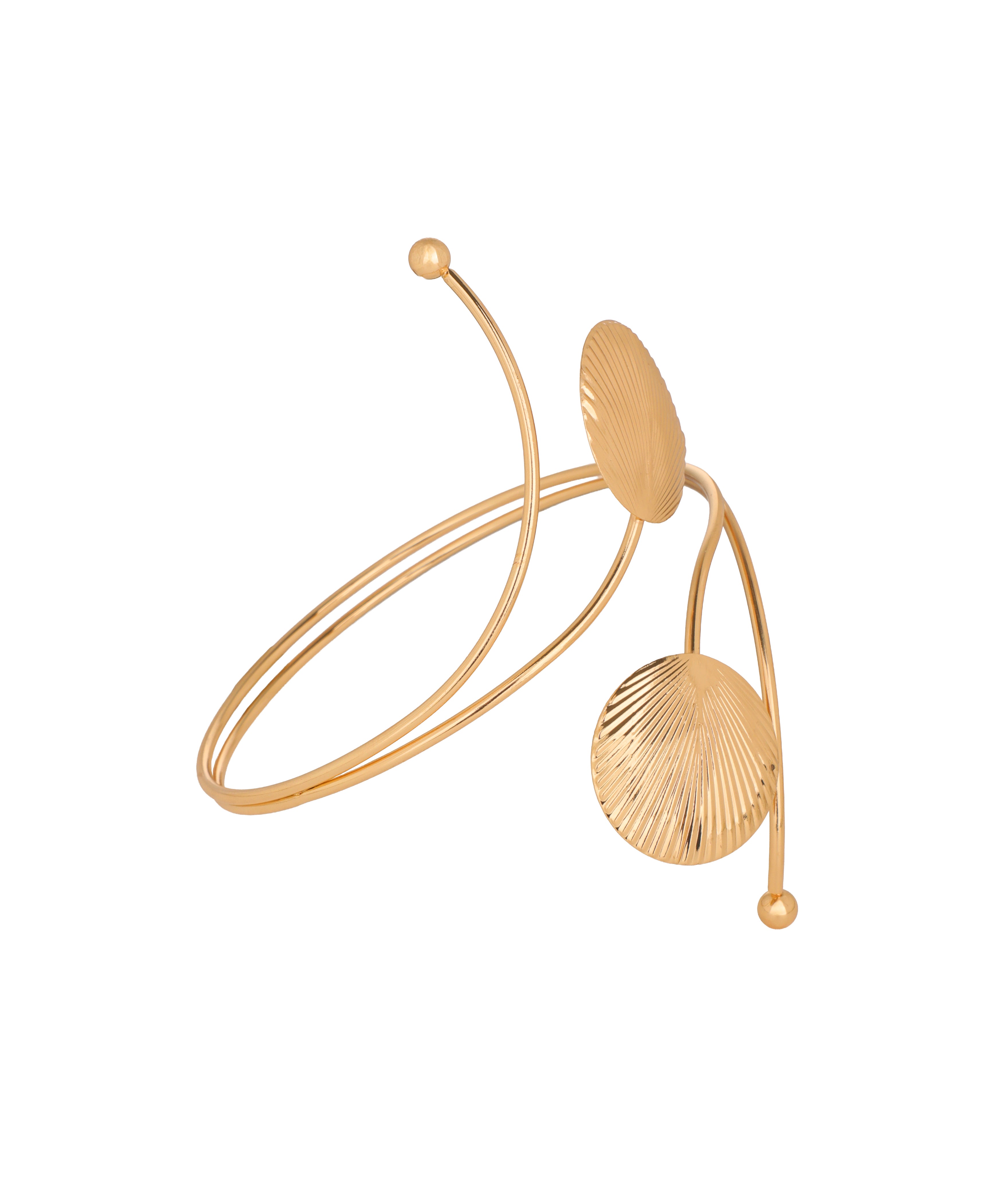 Abstract Shell Motif Arm Cuff | Stylika