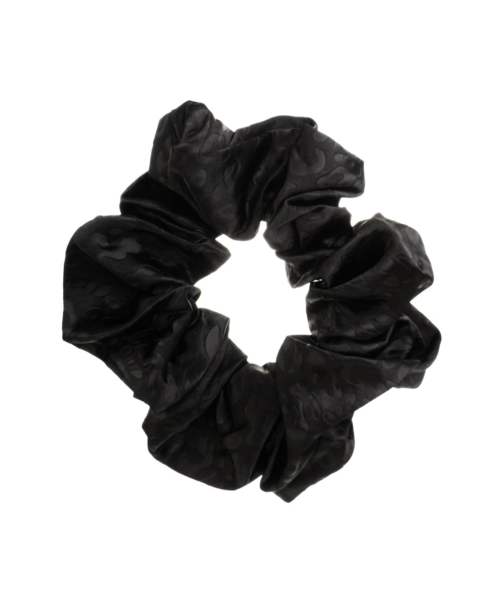 Floral Jacquard Satin Scrunchie | STYLIKA