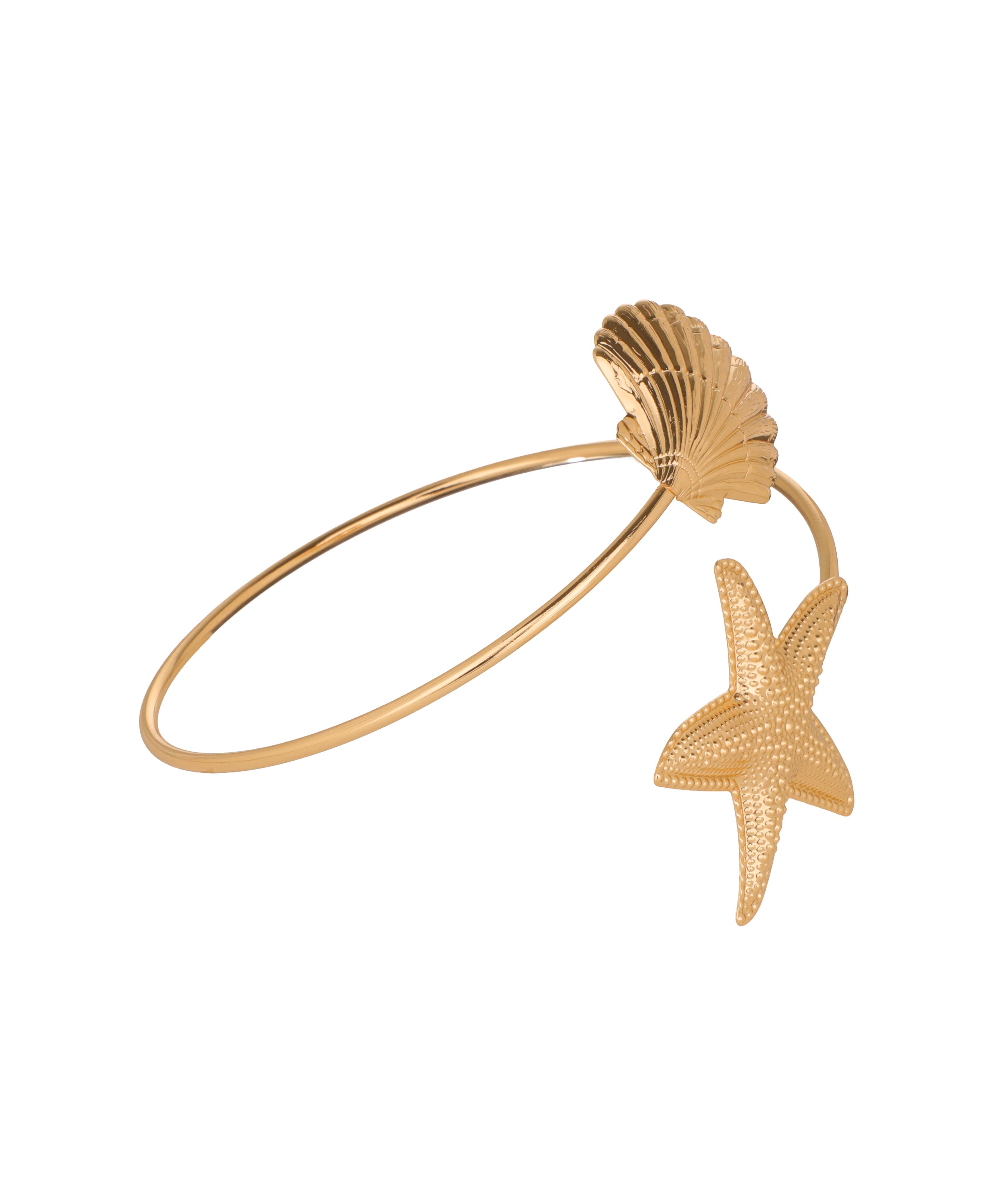 Coastal Motif Open Arm Cuff | Stylika