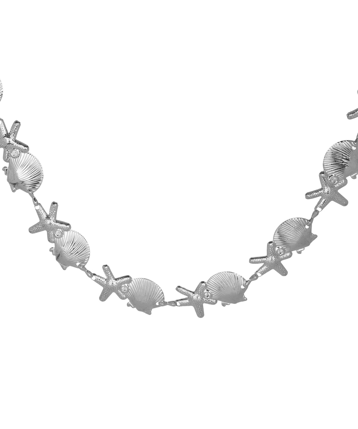 Waist chain featuring an alternating starfish and shell motif