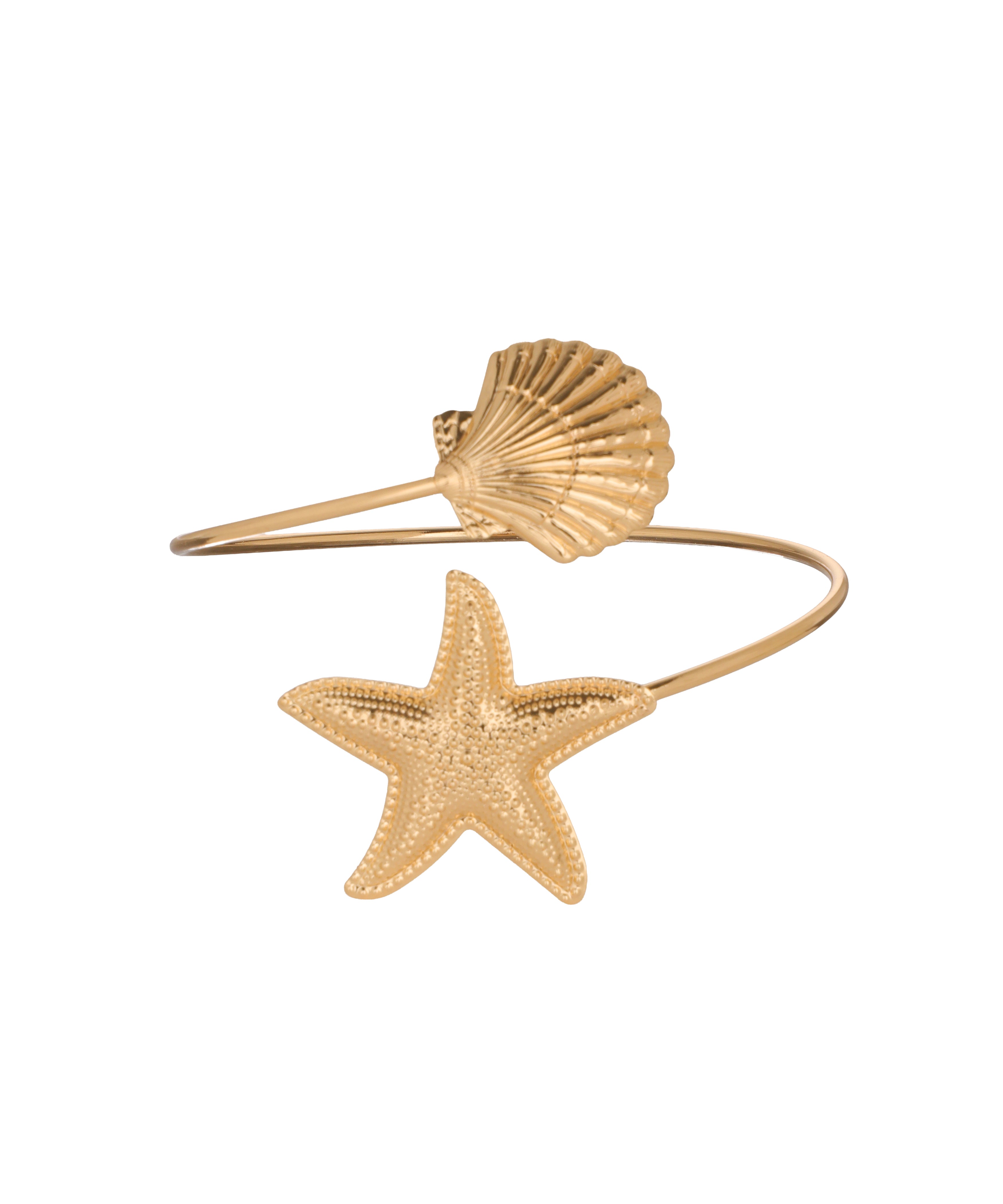 Coastal Motif Open Arm Cuff | Stylika