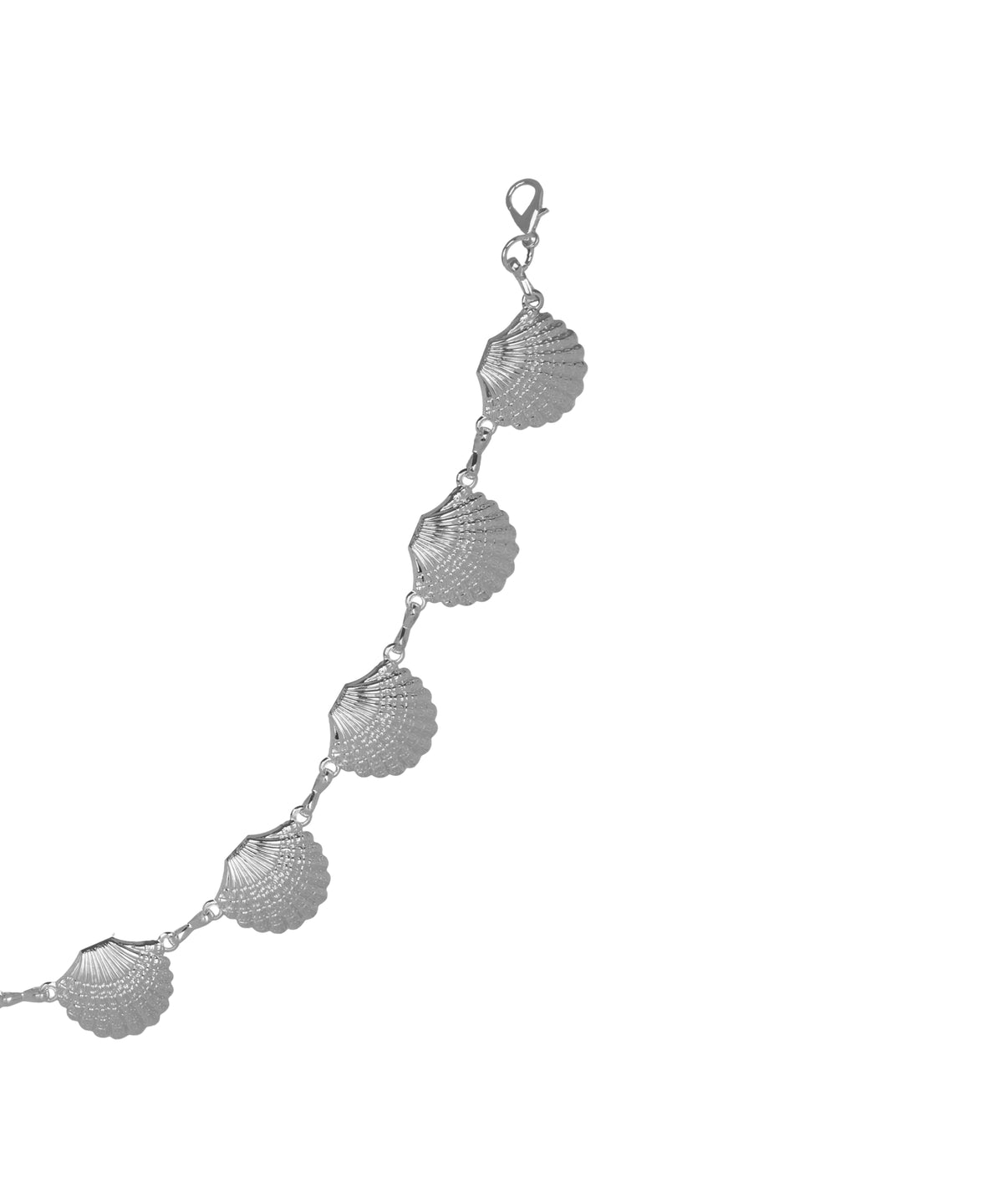 Waist chain with a draped and circular linked silhouette