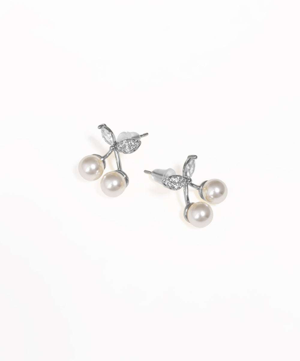Pearl Berry Cluster Drop Earrings | Stylika