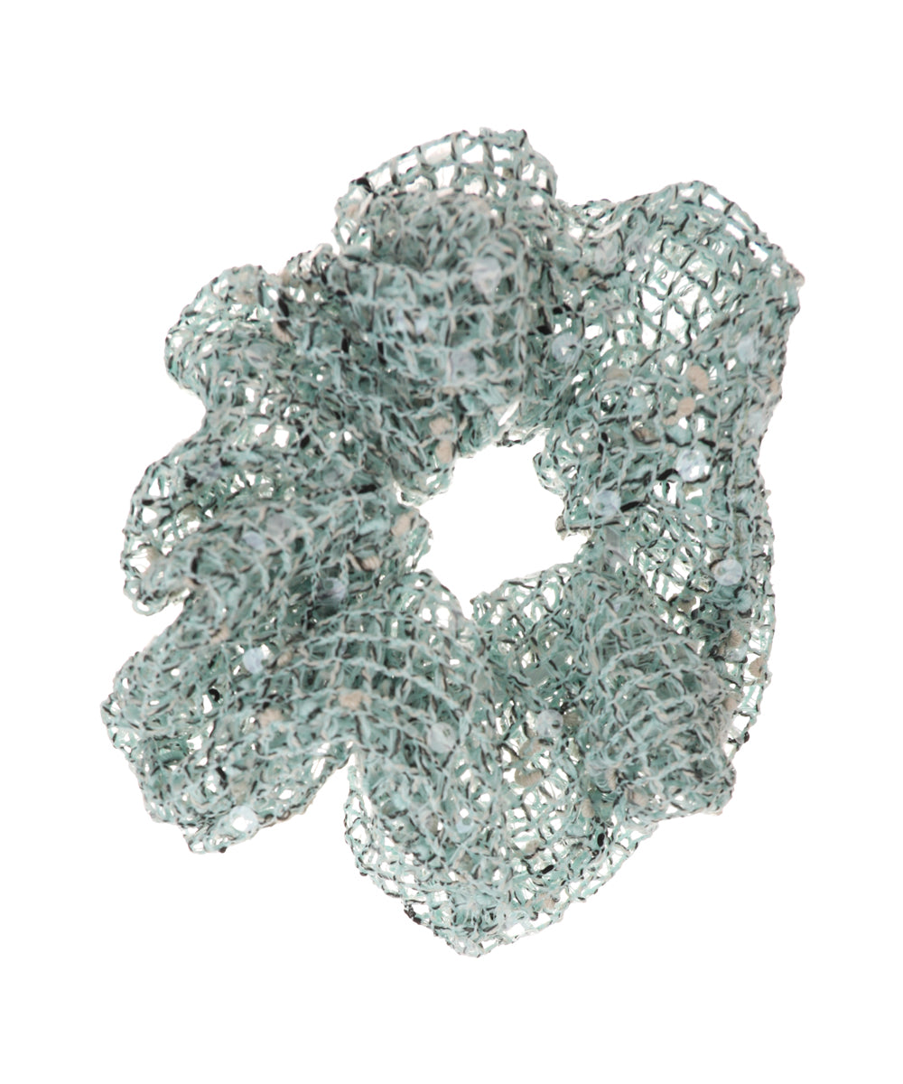 Sequin Knit Hair Scrunchie | STYLIKA
