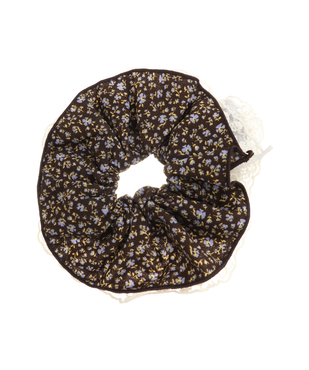 Floral Lace Trim Hair Scrunchie | STYLIKA