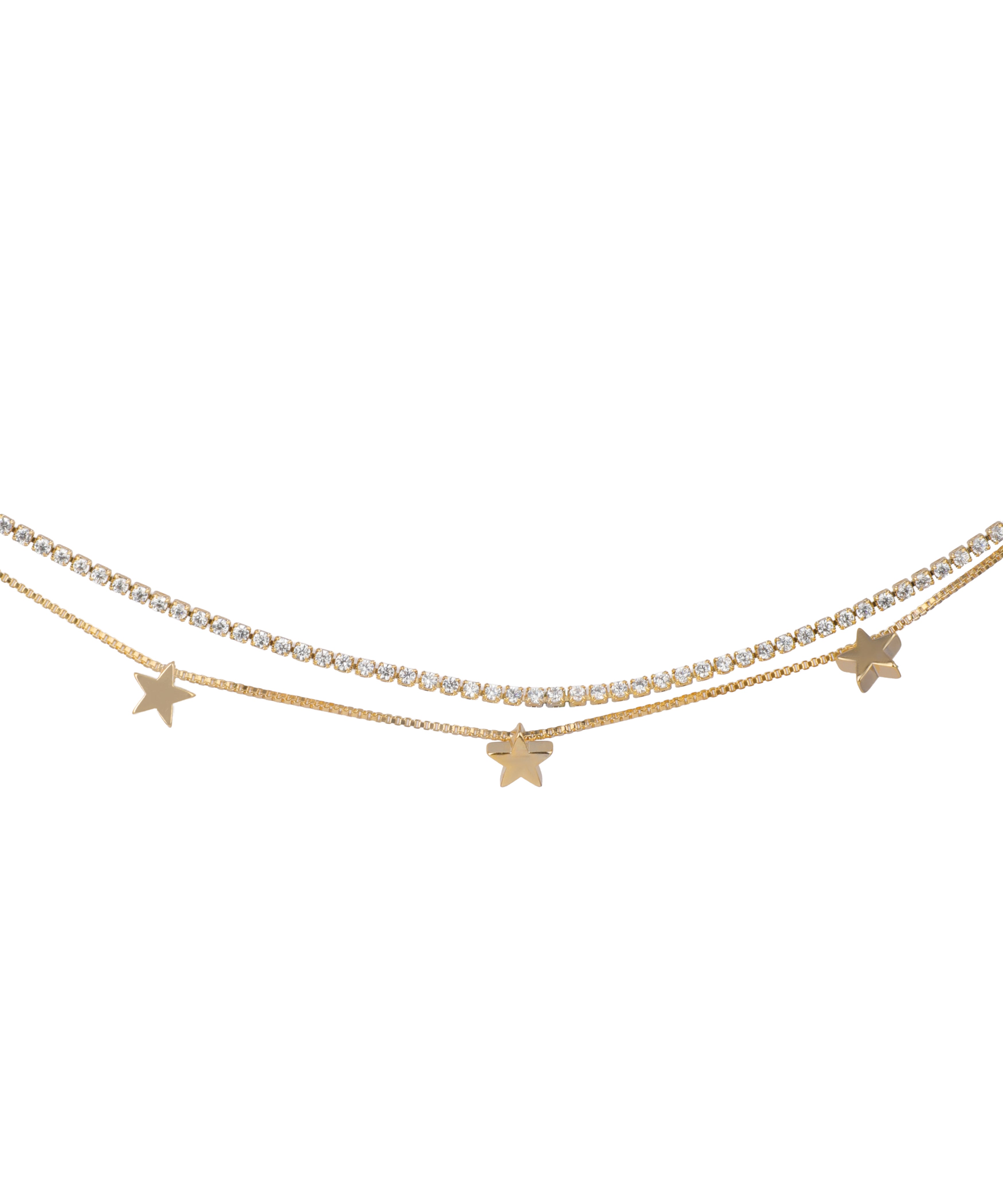 Double Layer Star Charm Anklet | Stylika