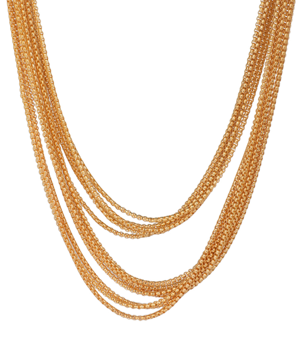 Multi Strand Layered Chain Necklace | Stylika