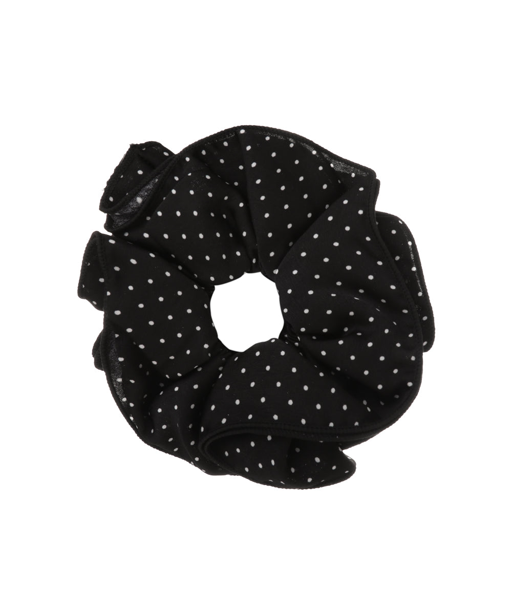 Polka Dot Ruffle Hair Scrunchie | STYLIKA