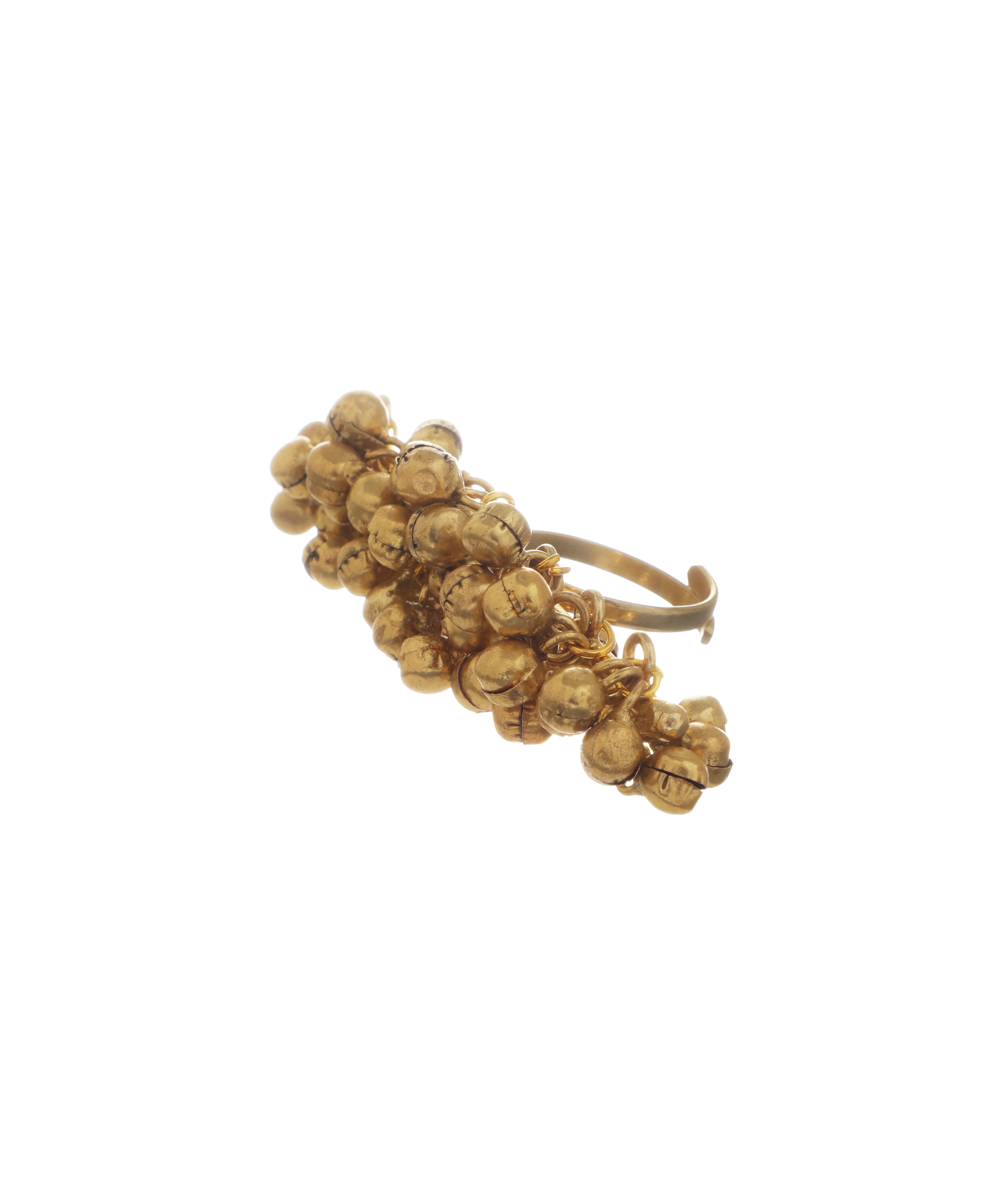 Statement Ghungroo Cluster Ethnic Double Finger Ring | Stylika