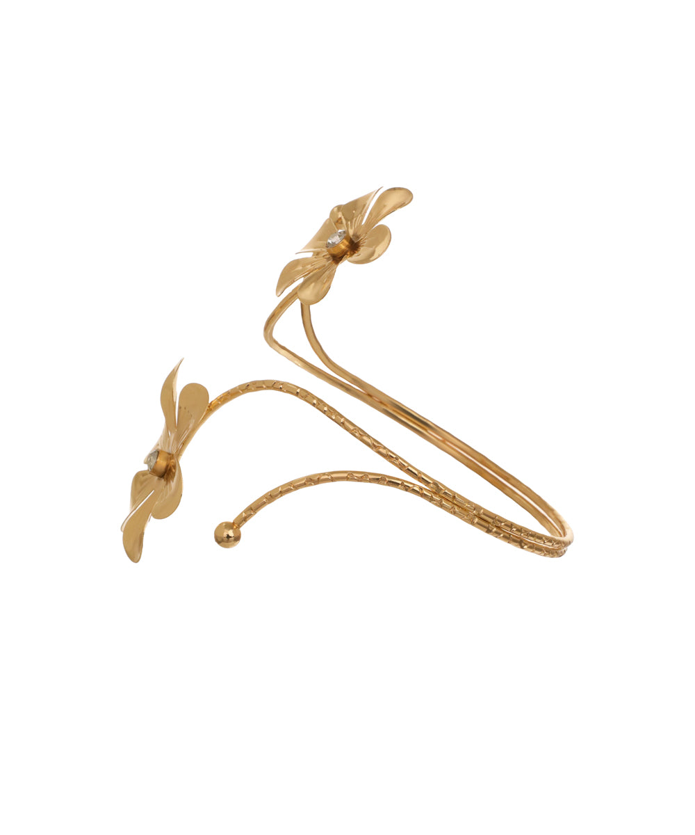 Sculpted Floral Winding Arm Cuff for Ethnic & Western Looks | Stylika