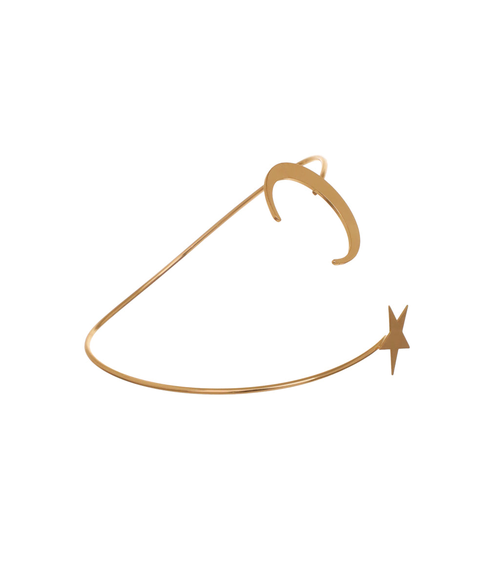 Celestial Moon and Star Wrap-Around Arm Cuff | Stylika