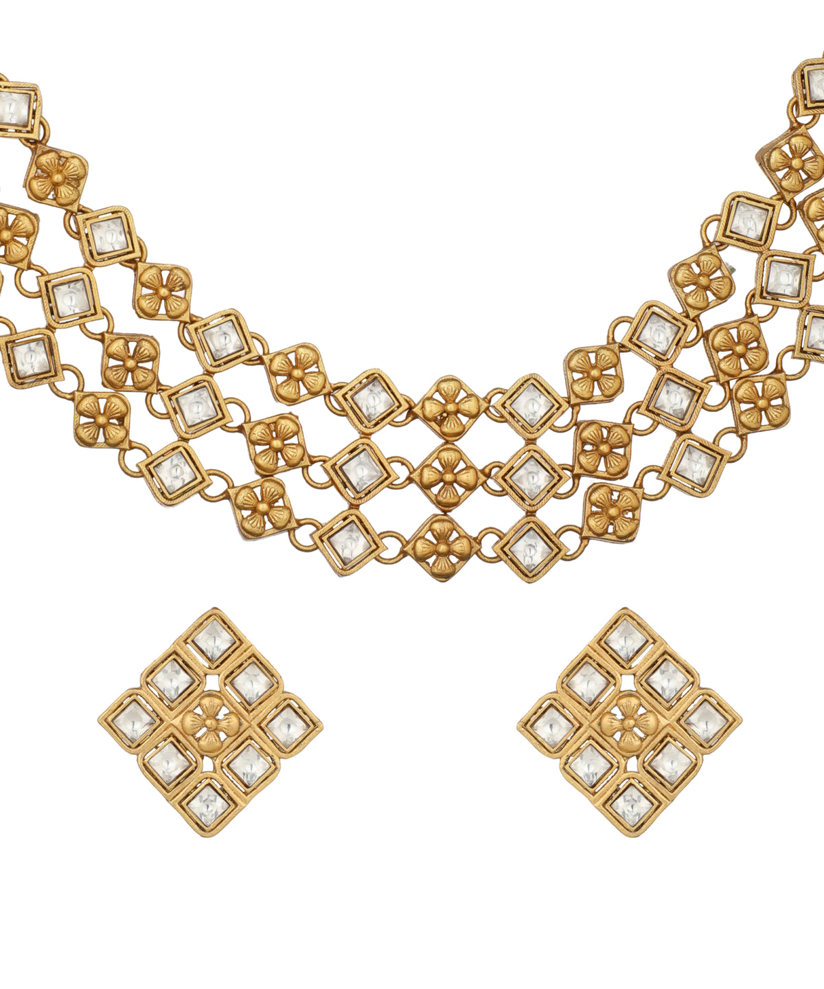 Phool Chaukat Link multicolour Necklace | Stylika