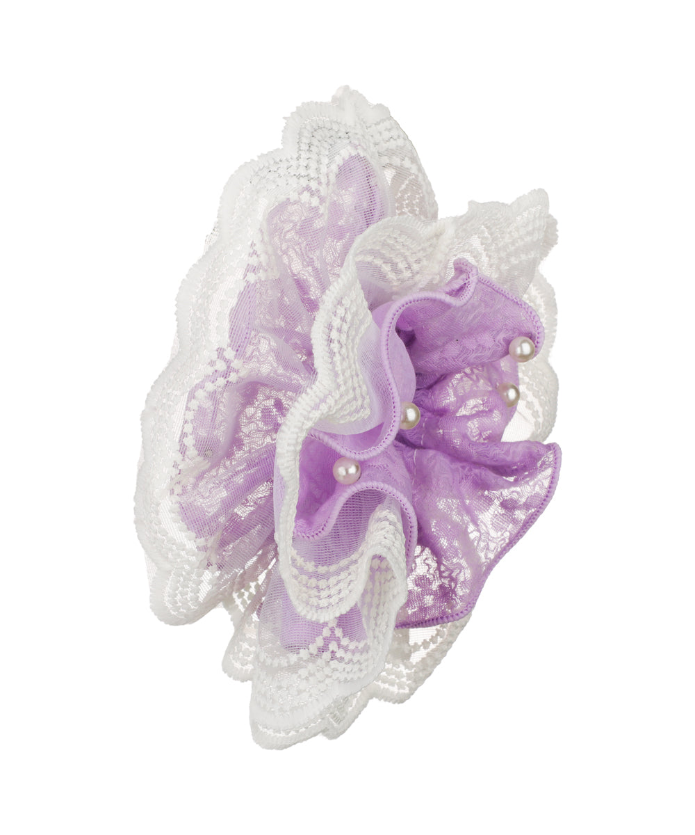 Pearl Lace Hair Scrunchie | STYLIKA