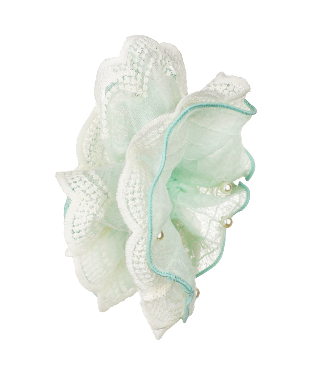 Pearl Lace Hair Scrunchie | STYLIKA