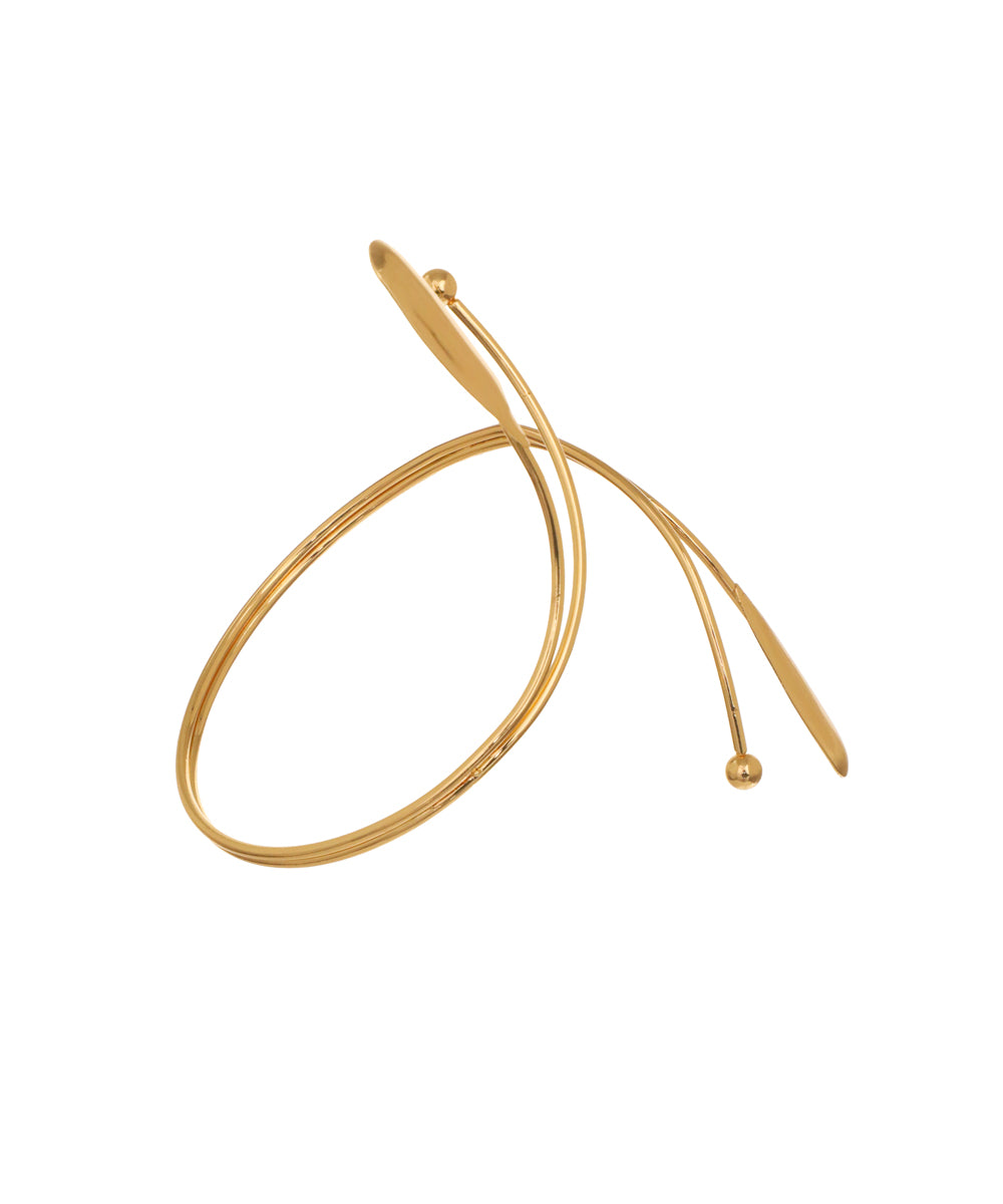 Sculptural Wrap Arm Cuff with Organic Capsule Tips | Stylika