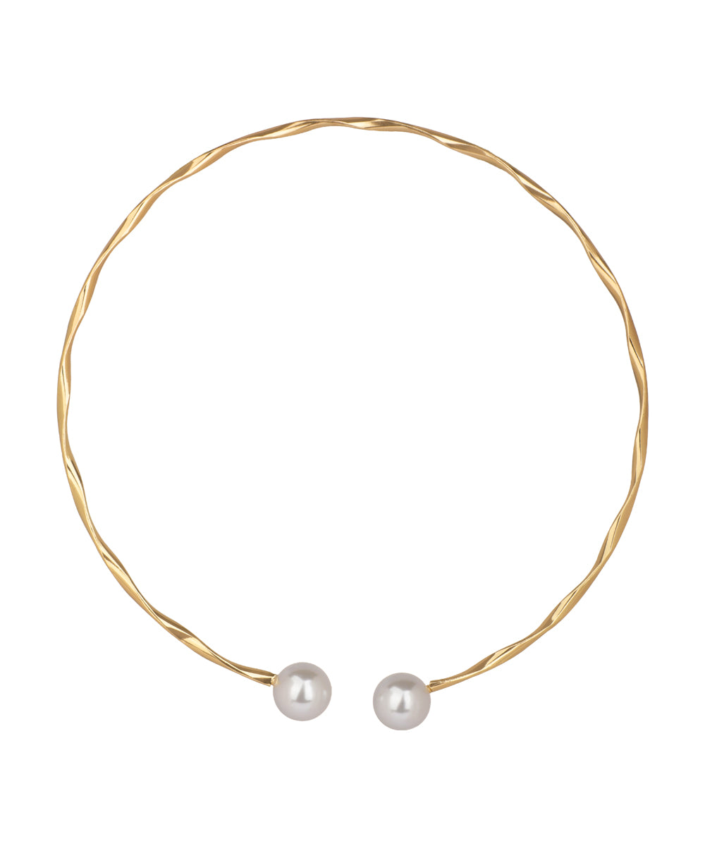 Twisted Wire Open Torque Necklace | Stylika