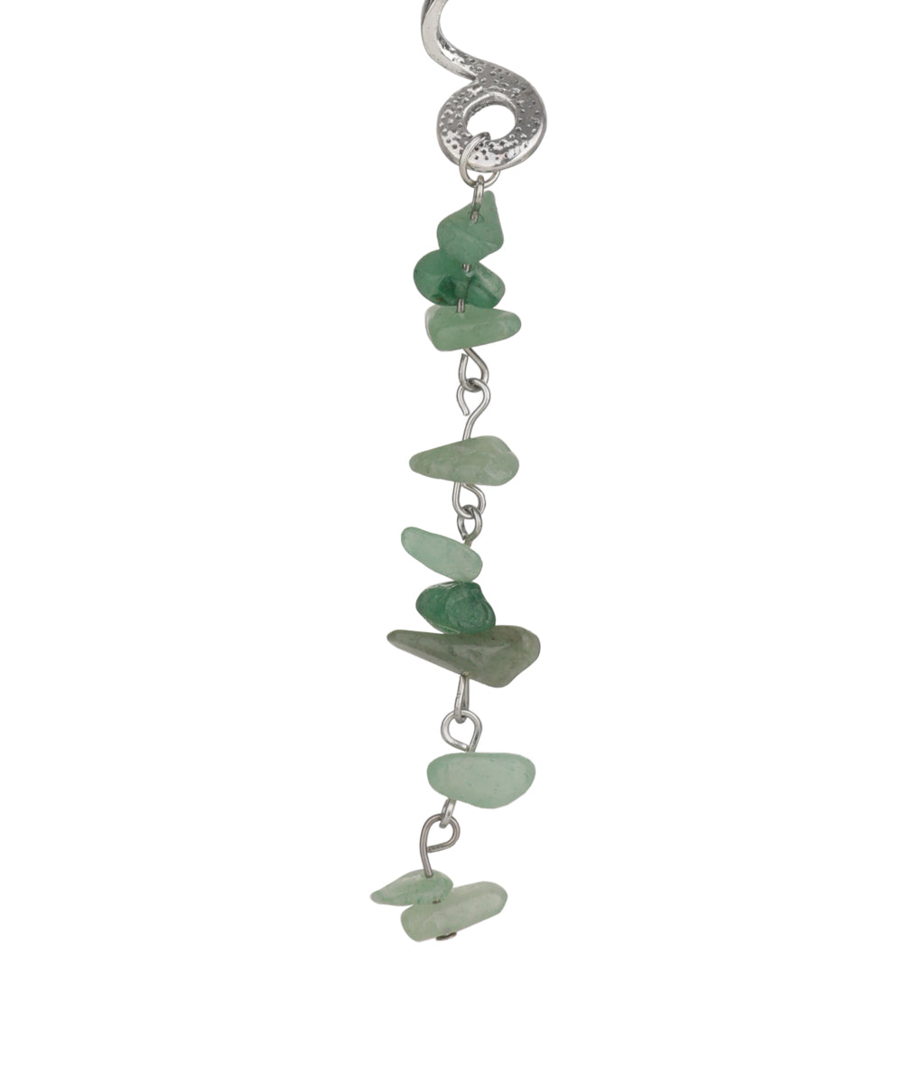 Long Spiral Mint Stone Chip Hair Braidlet | Stylika