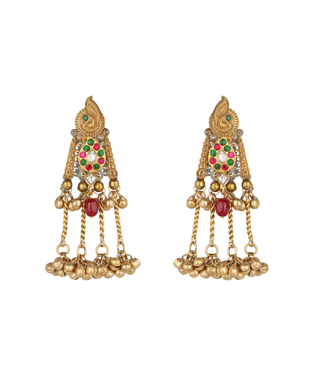 Peacock Maharani Dangler Earrings | Stylika