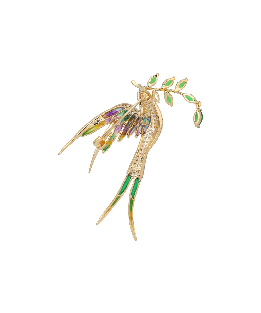 Swallow With Twig Brooch | Stylika