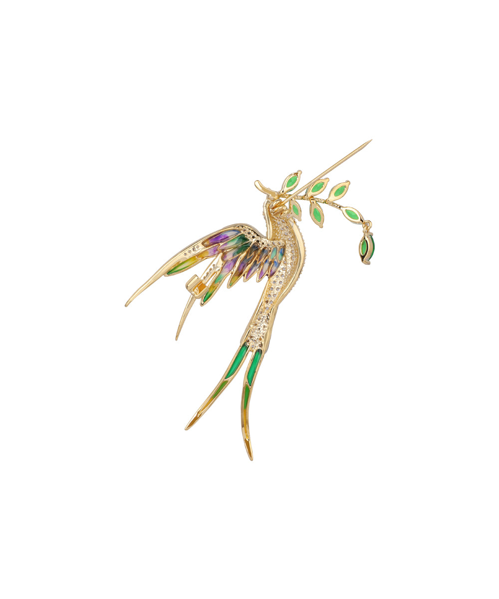 Swallow With Twig Brooch | Stylika
