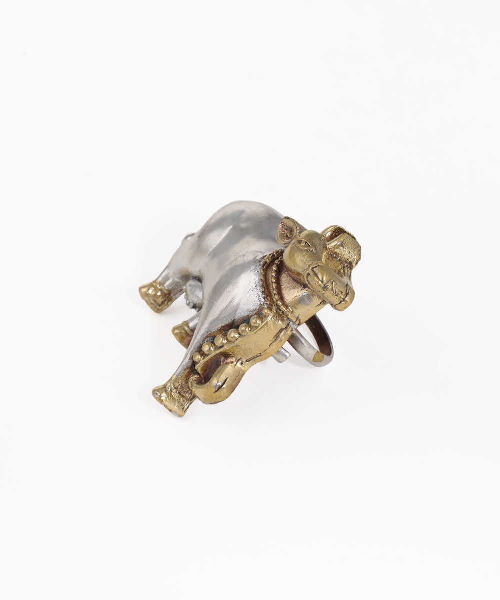 Dual-Tone Nandi Oxidised Ring | Stylika