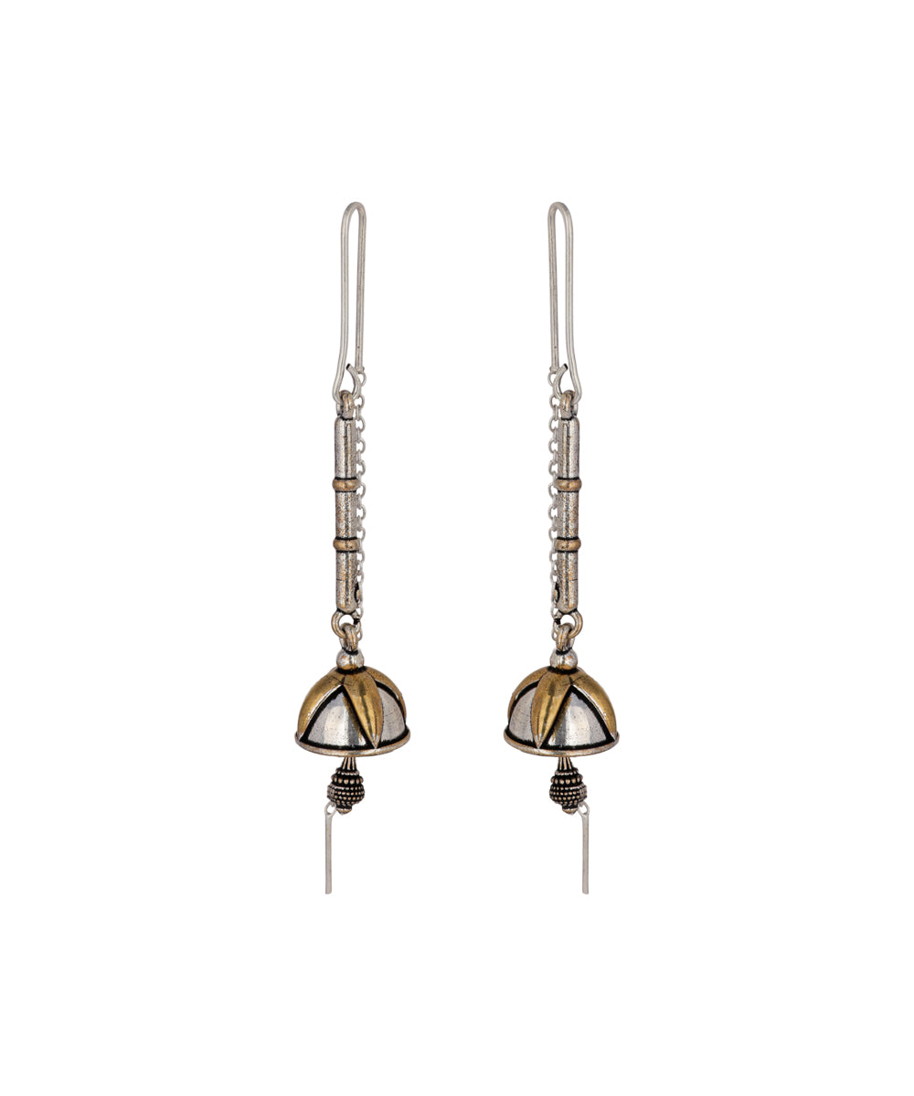 Dual Tone Bell Drop Earrings | Stylika