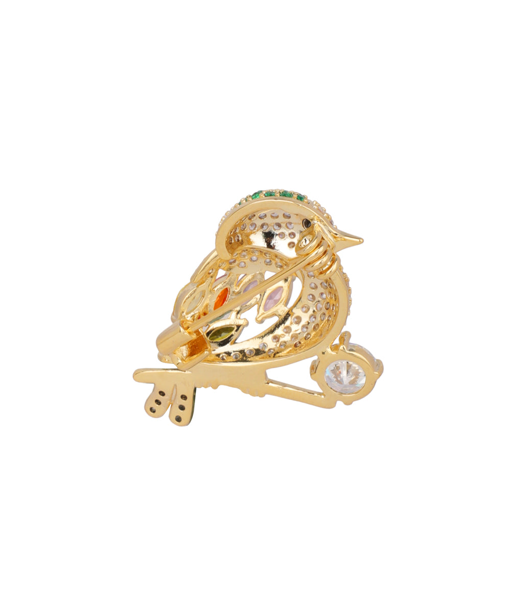 Multi-Colored Bird Brooch | Stylika