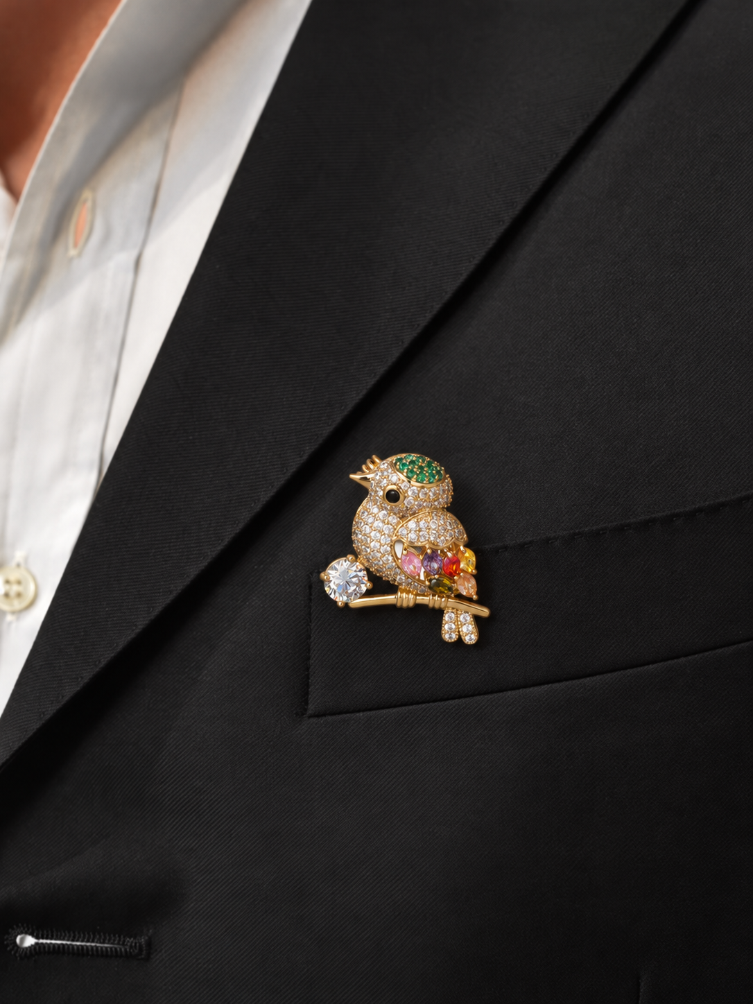 Multi-Colored Bird Brooch | Stylika