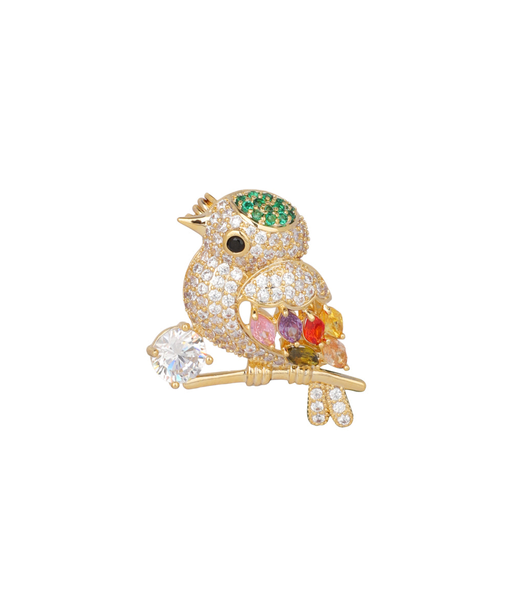 Multi-Colored Bird Brooch | Stylika