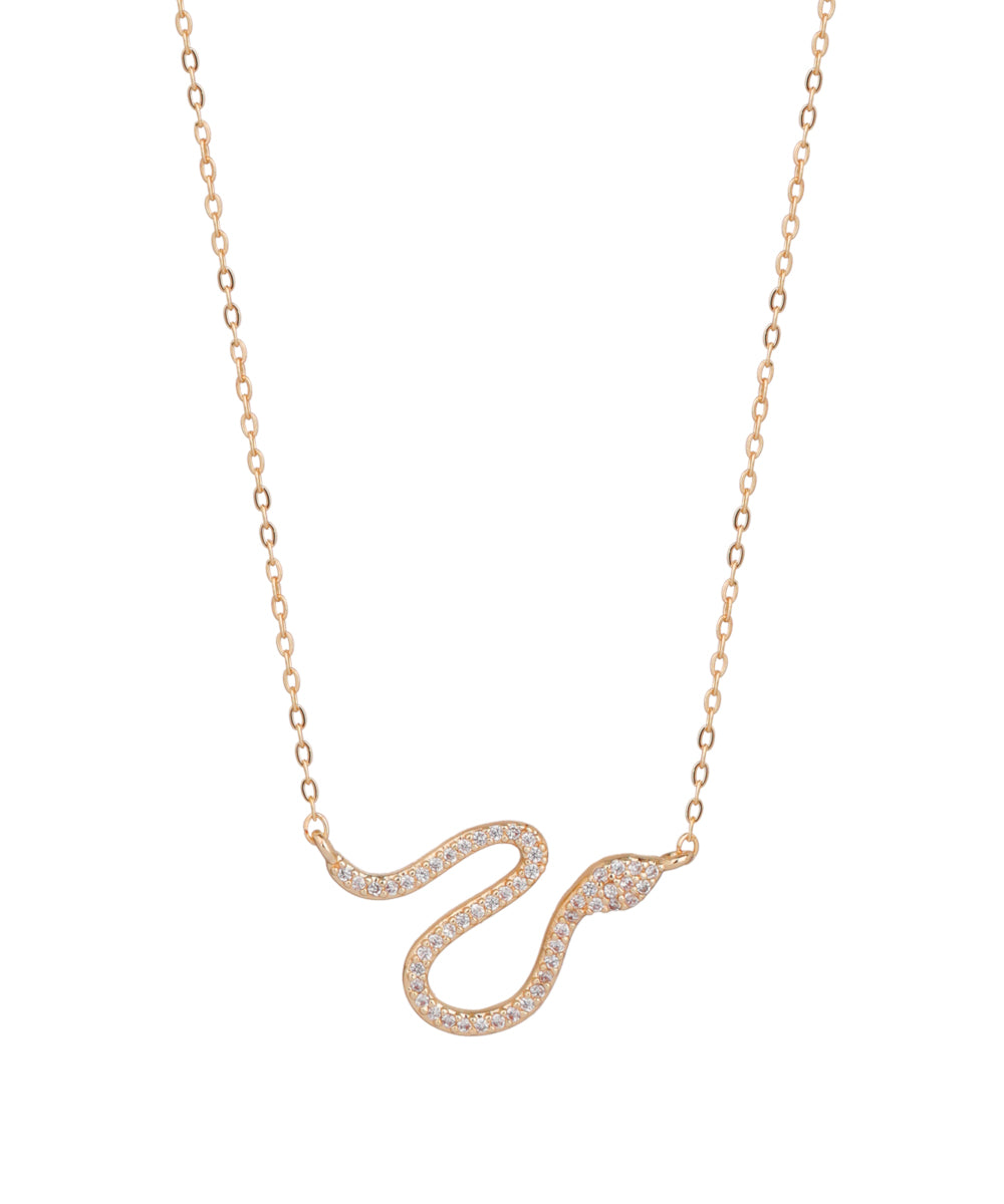 Snake Motif Pendant Necklace | Stylika