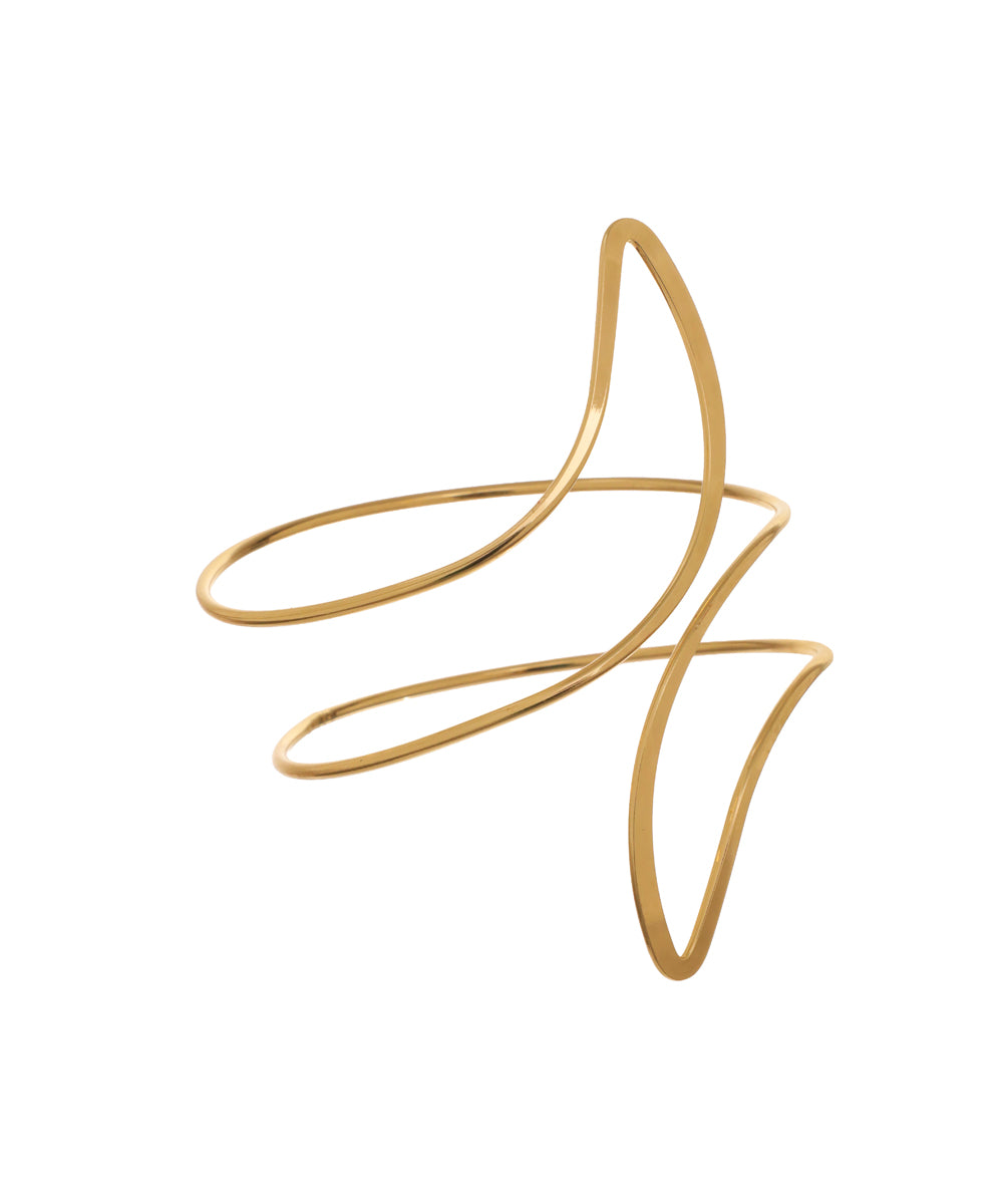 Bold Abstract Wavy Statement Upper Arm Cuff | Stylika