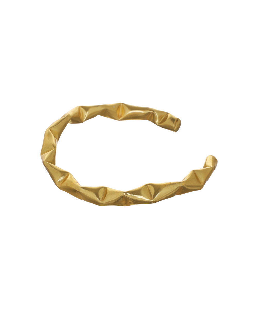 Faceted Twist Open Cuff Bangle Bracelet | Stylika