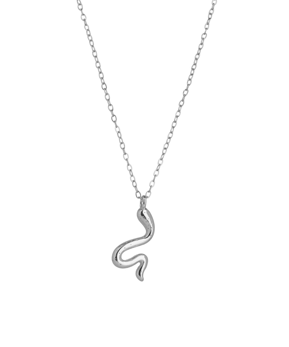 Snake Motif Minimalist Chain Necklace | Stylika