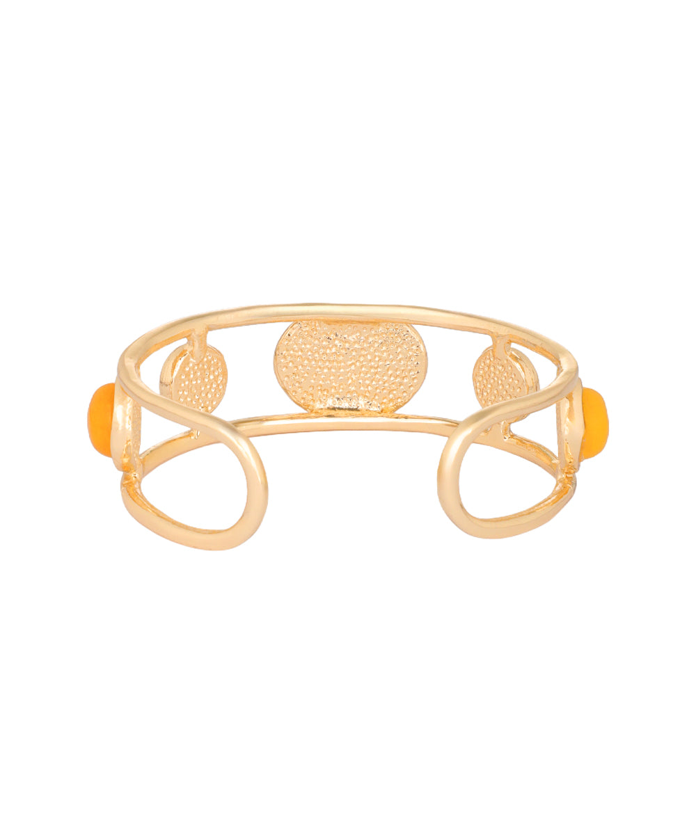 Oval Stone Openwork Cuff Bracelet | Stylika