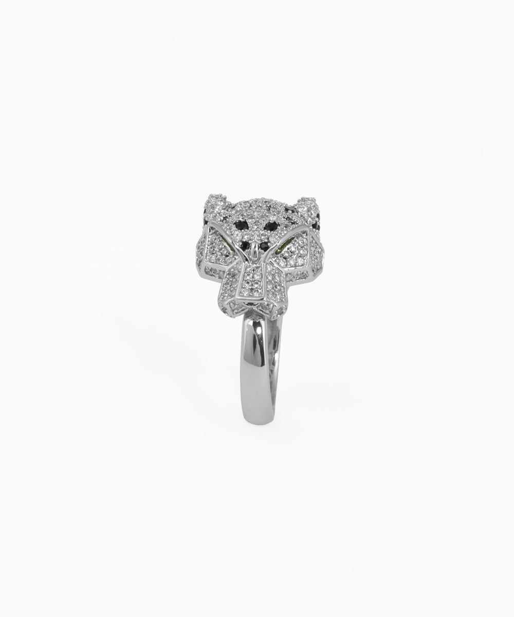 Sculptural Panther Head Statement Ring | Stylika