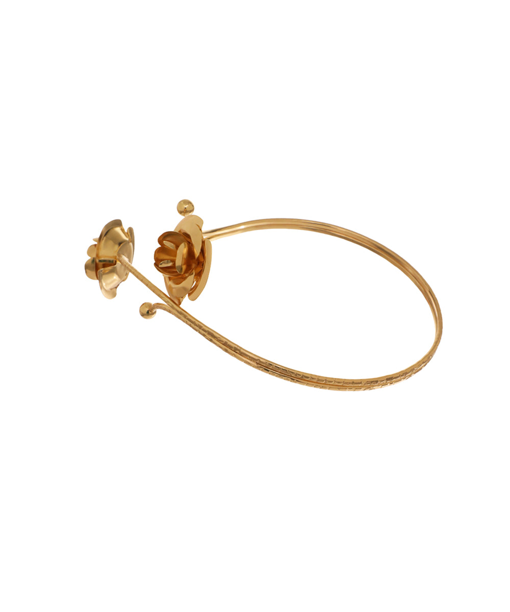 Artistic Rose Open Arm Cuff Statement Piece | Stylika