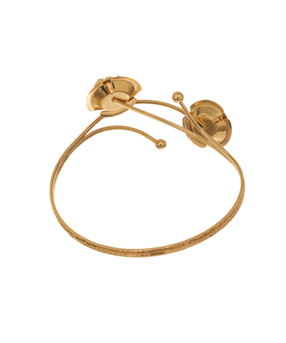 Artistic Rose Open Arm Cuff Statement Piece | Stylika
