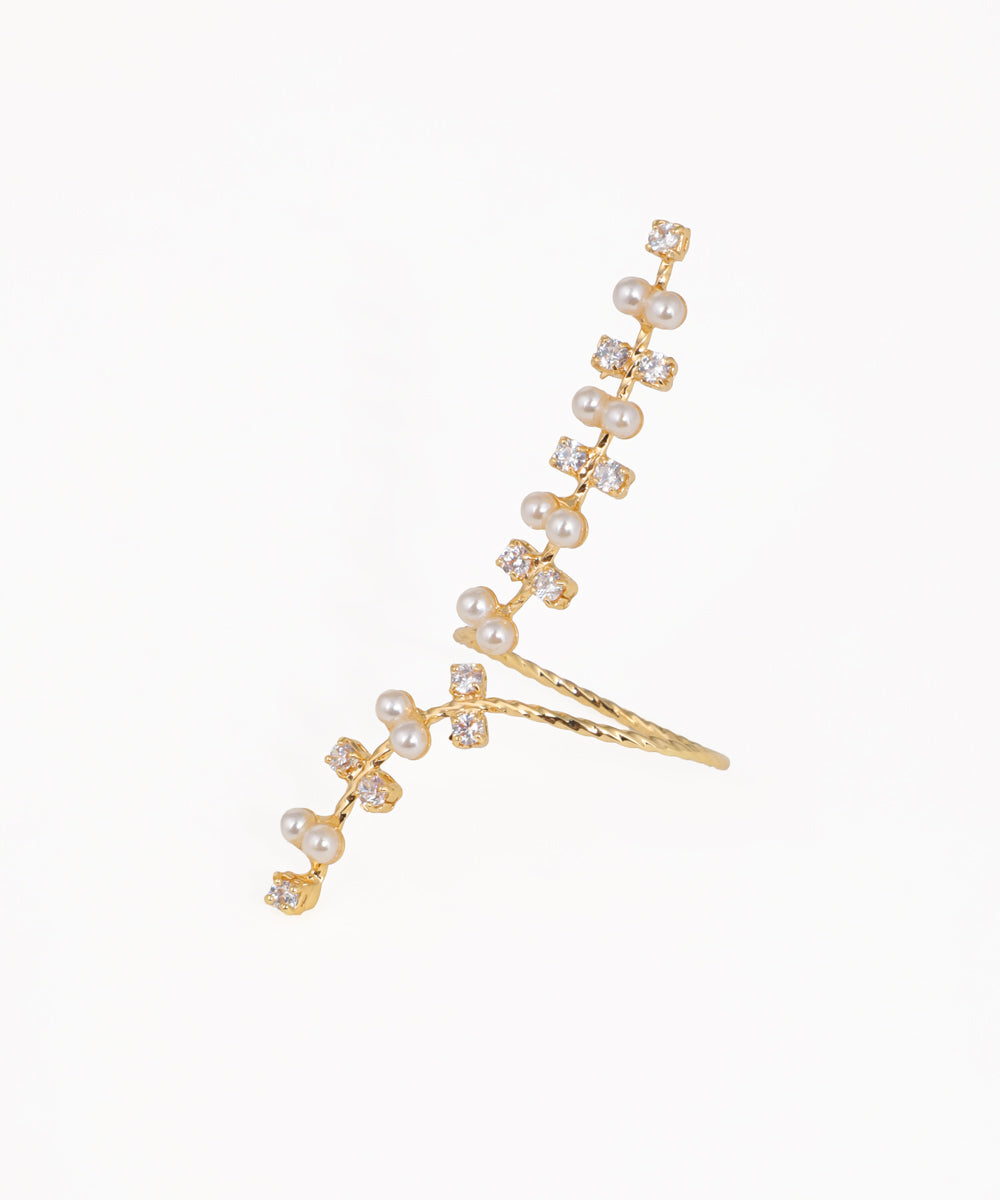 Sophisticated Wrap Ring with Flowing Embellishments | Stylika