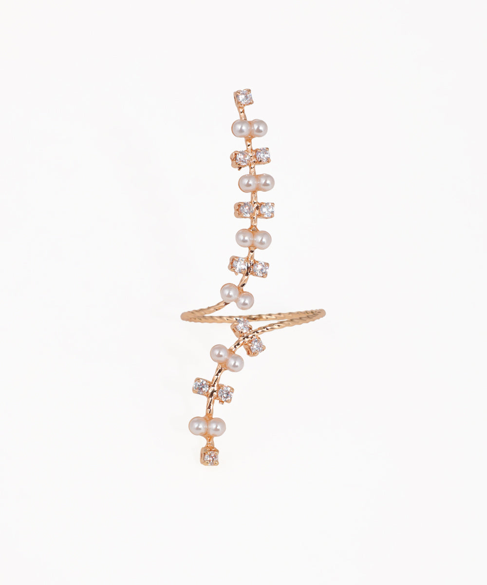Sophisticated Wrap Ring with Flowing Embellishments | Stylika